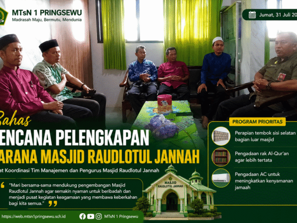 MTsN 1 Pringsewu Bahas Rencana Pelengkapan Sarana Masjid Raudlotul Jannah